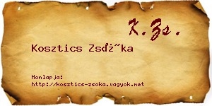 Kosztics Zsóka névjegykártya